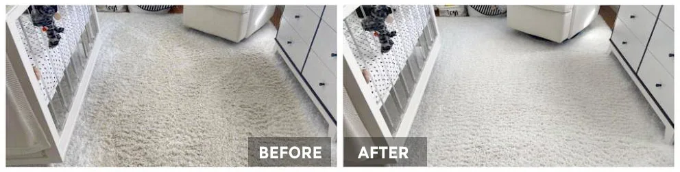 before and after carpet cleaning