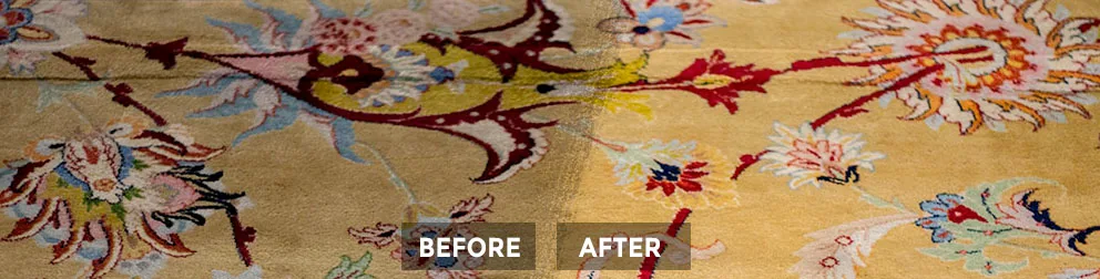 before after rug cleaning