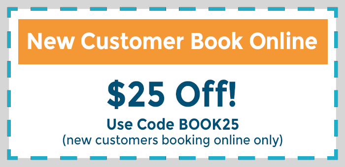 new customer book online save $25